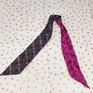 Coach silk Tartan ponytail scarf